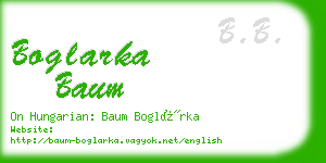 boglarka baum business card